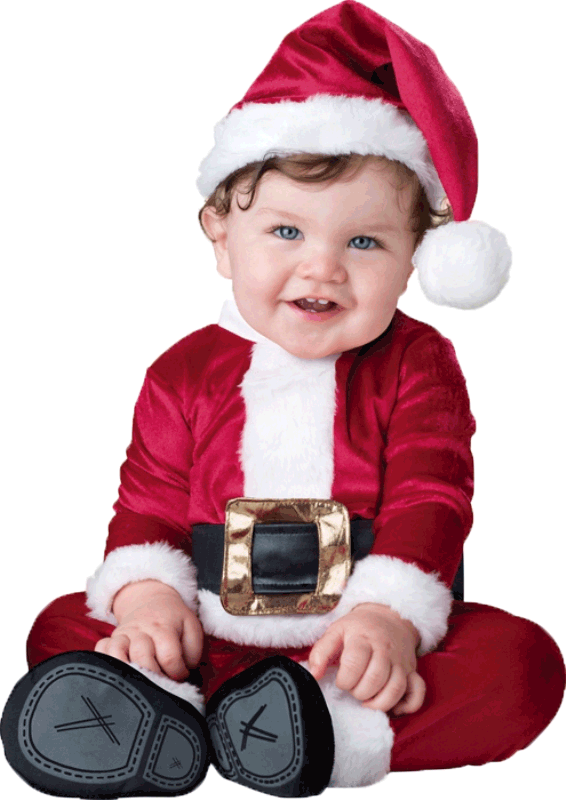 Christmas - Baby Father Christmas Outfit Clipart (566x800), Png Download
