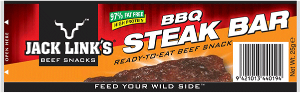 Jual Jack Link's Steak Bar Bbq Beef Snack Daging Olahan - Jack Link's Beef Jerky Clipart (900x962), Png Download