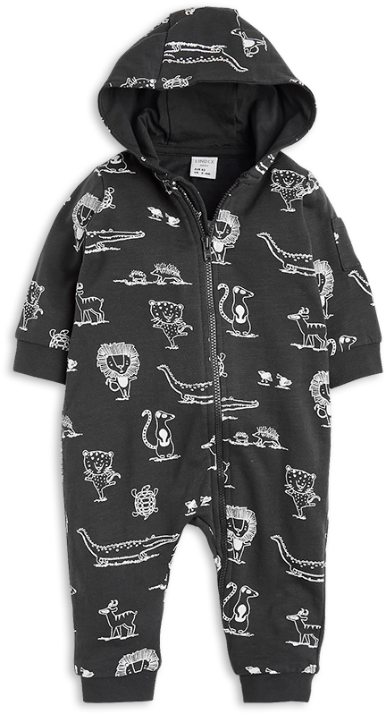 Hooded Onesie Black - Hoodie Clipart (888x888), Png Download