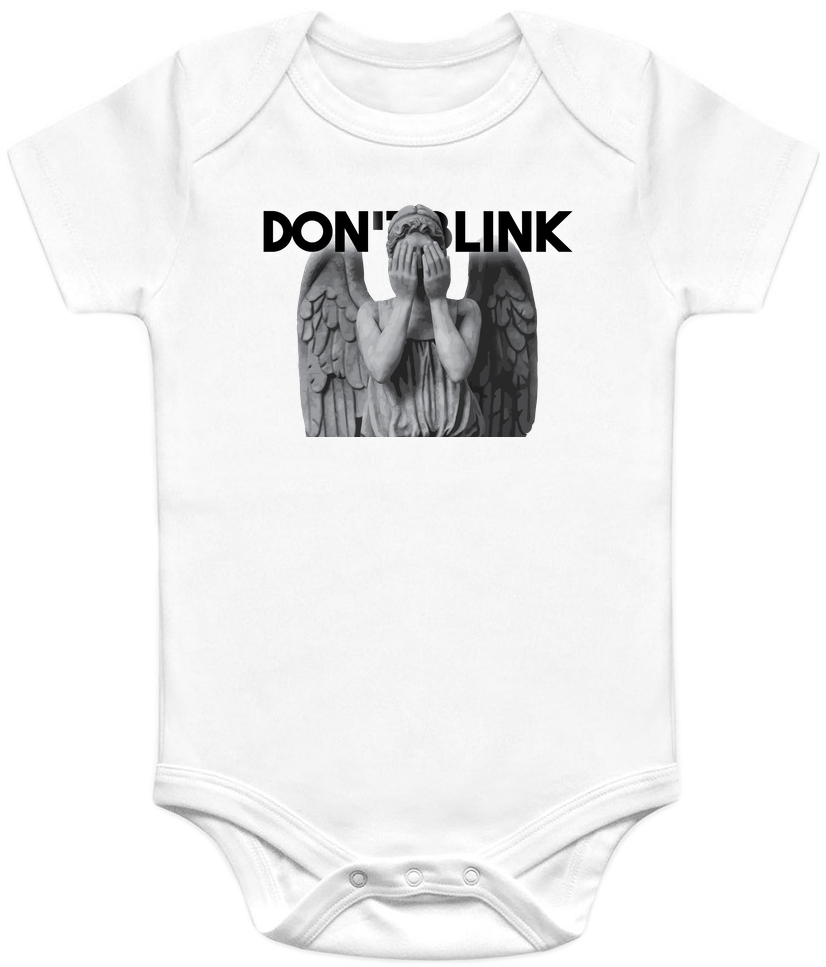 A Great Doctor Who Baby Onesie Featuring Don't Blink - Fictional Character Clipart (868x1035), Png Download