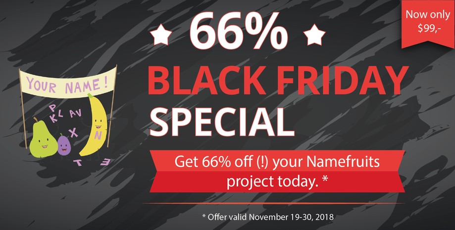 Black Friday Deal Für Namefruits - Flyer Clipart (919x466), Png Download