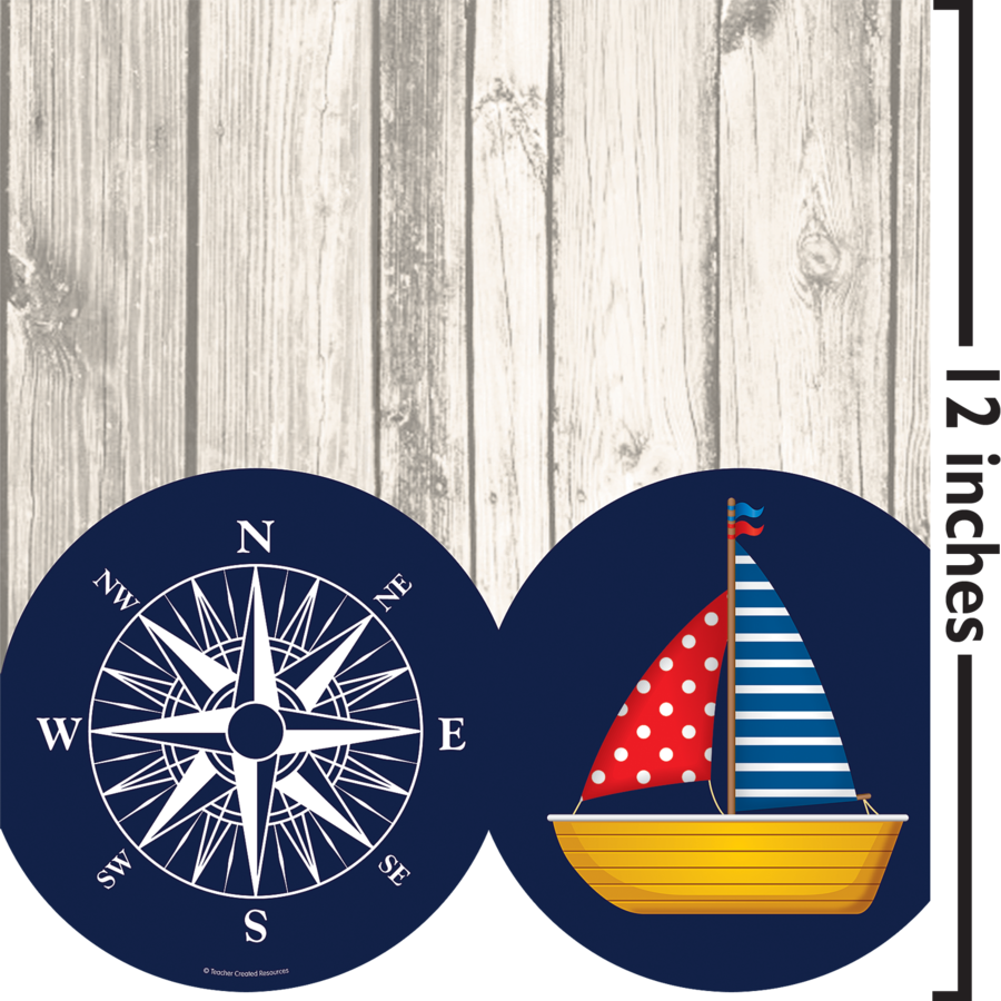 Tcr8982 Nautical Big Big Border Image - Sail Clipart (900x900), Png Download