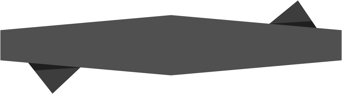 Dark Origami Ribbon Design Psd - Flat Design Ribbon Png Clipart (1153x318), Png Download