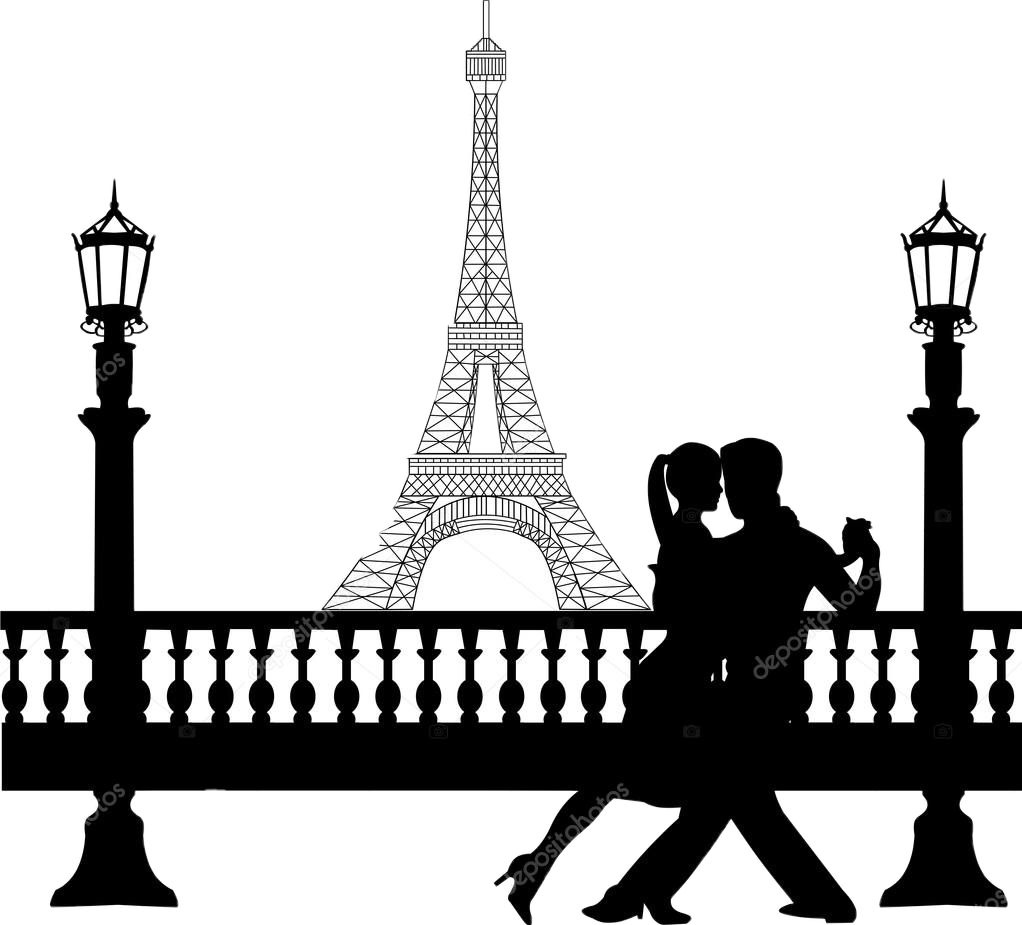 #paris #love #picsart #freetoedit - Paris Silhouette Clipart (1022x925), Png Download