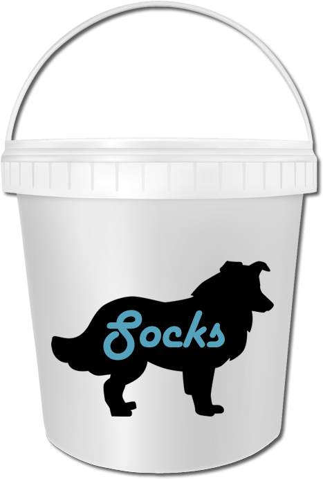 Border Collie Biscuit Bucket - Shetland Sheepdog Logo Clipart (583x854), Png Download