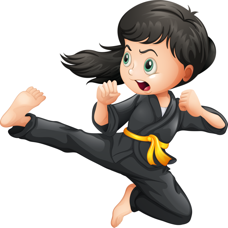 Girl Clipart Martial Arts - Karate Kid Clip Art - Png Download (800x799), Png Download
