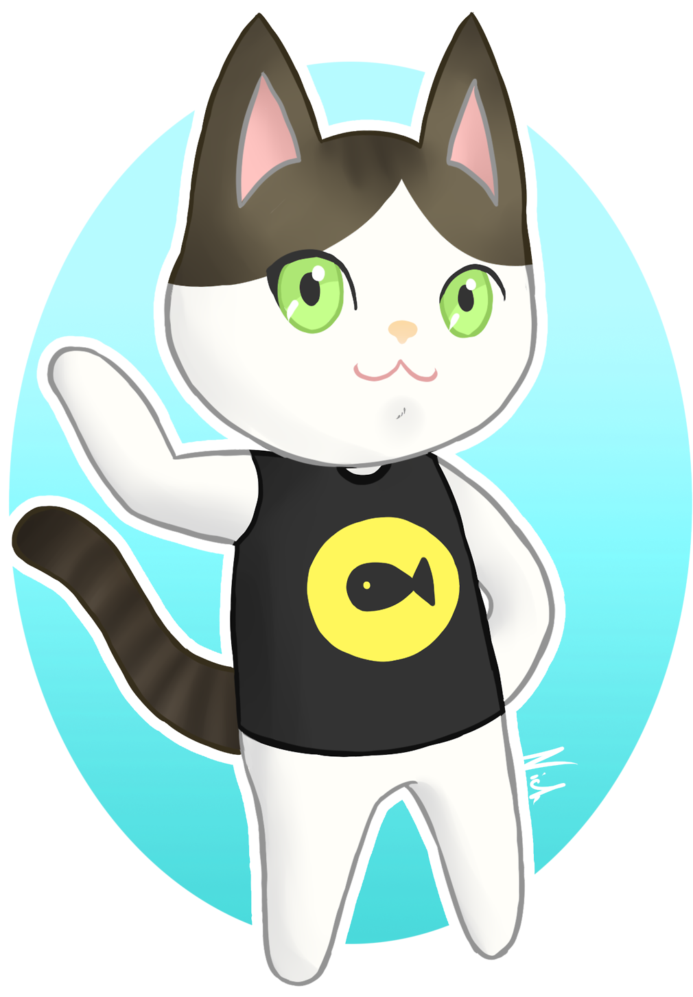 Sitting Cat Clipart - Cartoon - Png Download (1280x1491), Png Download