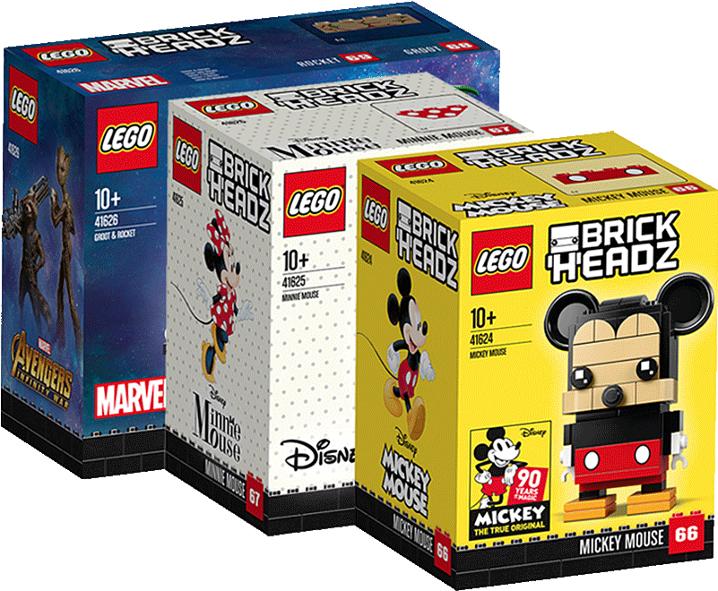 Lego Lego Fangtouzi Brickheadz Big Head Cartoon Doll - Brickheadz Mickey Clipart (801x660), Png Download