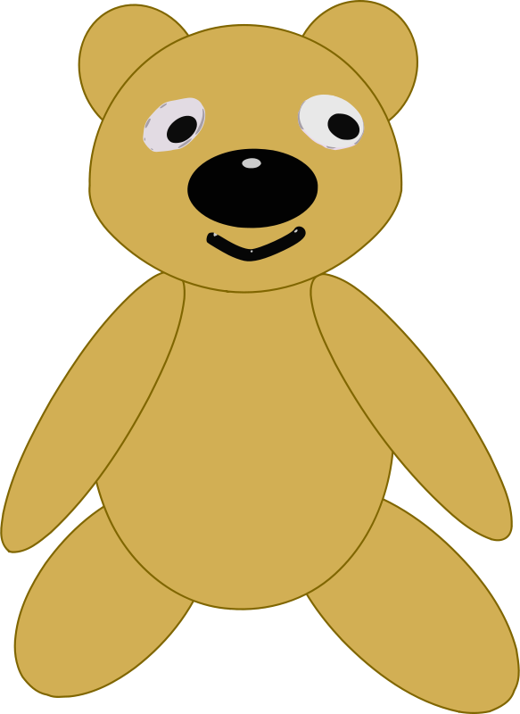 Teddy Bear Clip Art - Gambar Boneka Beruang Sederhana - Png Download (583x800), Png Download