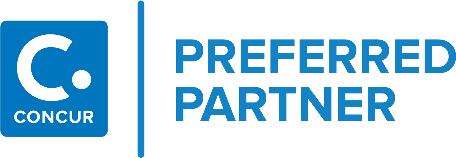 Hurley Travel Experts & Concur - Concur Preferred Partner Clipart (1967x654), Png Download