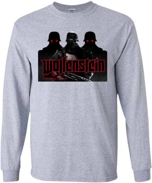 Wolfenstein T Shirt G240 Gildan Ls Ultra Cotton T Shirt - Shirt Clipart (600x600), Png Download