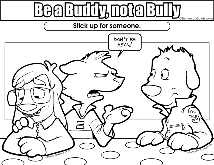 Anti Bully Coloring Sheets Pin By Niki Mcduff On Counseling - Anti Bullying Coloring Sheet Clipart (720x556), Png Download