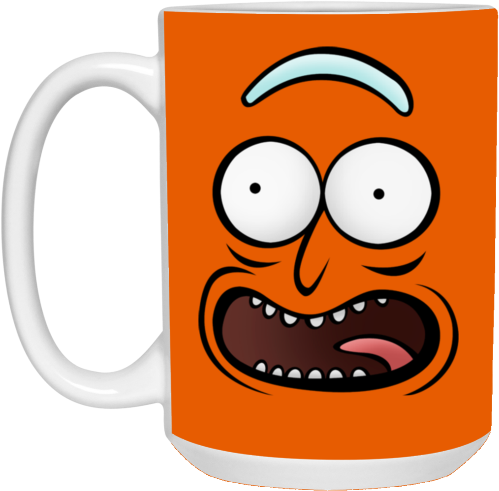 Rickz Pickles Funny Face Emoji Rick Mug Cup Gift - Pickled Cucumber Clipart (1014x998), Png Download