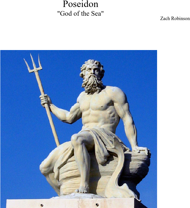Poseidon "god Of The Sea" Sheet Music Composed By Zach - Classical Greek Statues Clipart (831x1386), Png Download
