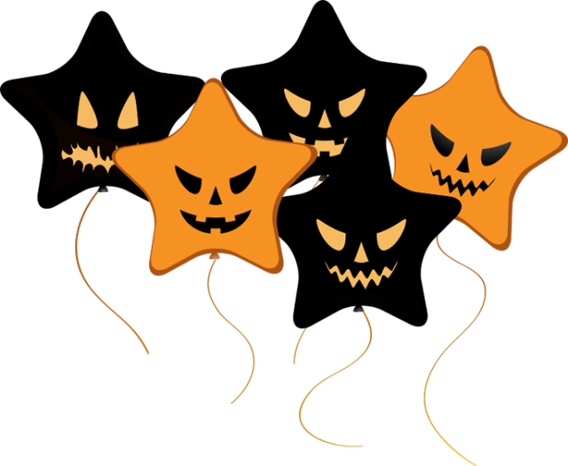 Signs, - Halloween Balloons Clipart Png Transparent Png (640x525), Png Download