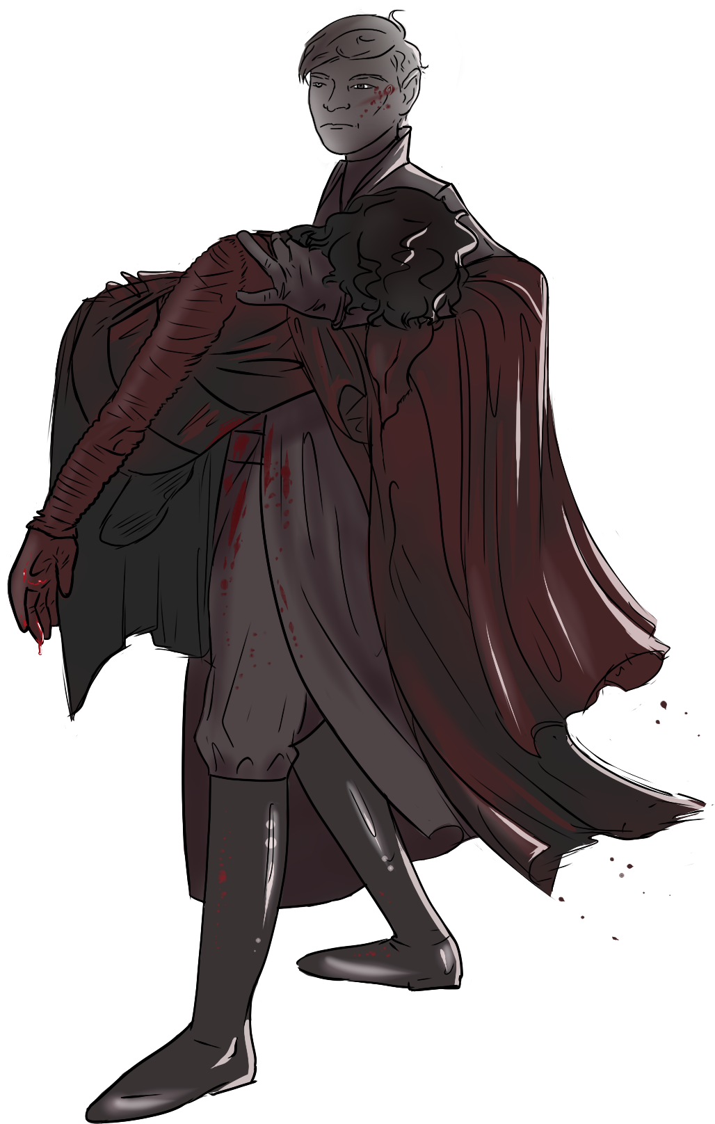 You Have Blood On Your Clothes General Hux - Illustration Clipart (1221x1679), Png Download