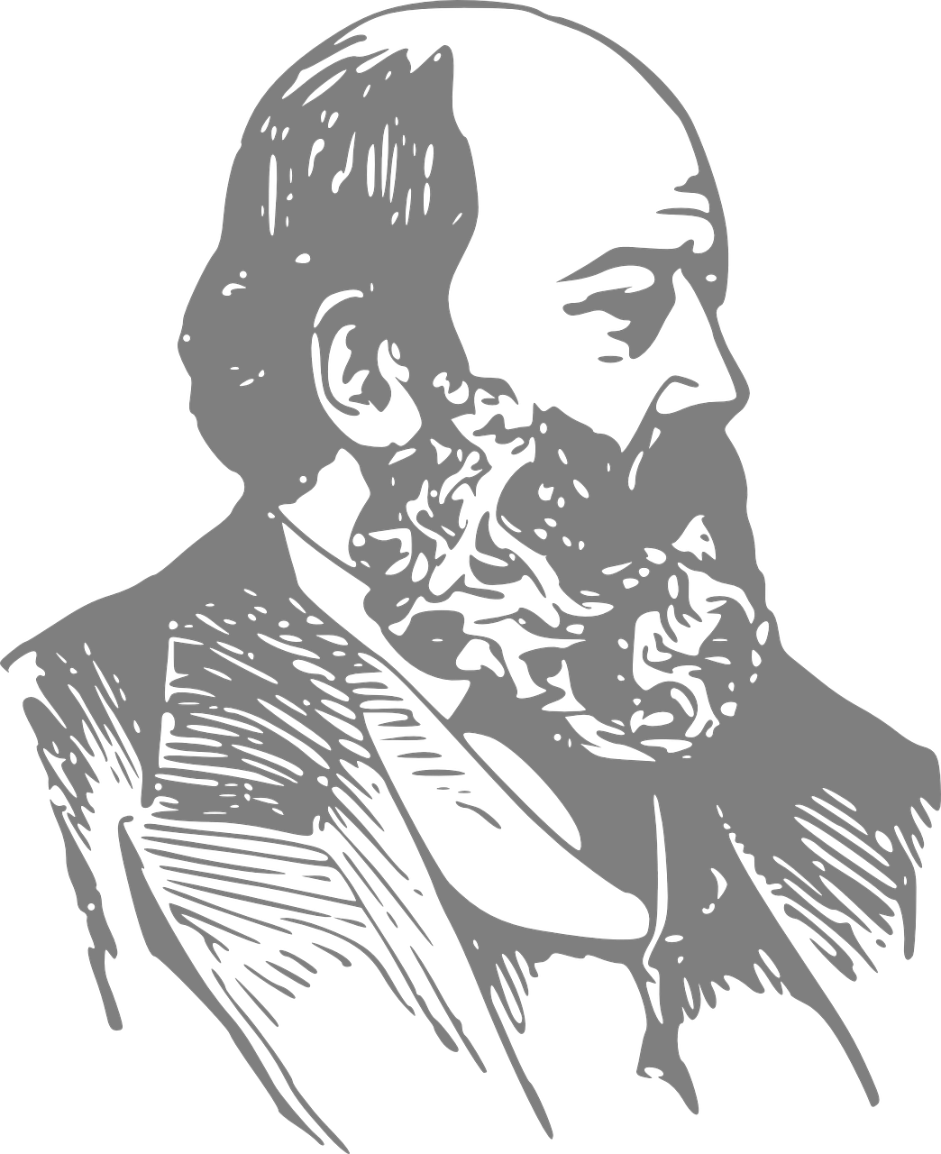 Man Beard Old Bald Face People Png Image - Piadas Sobre O Calvinismo Clipart (1044x1280), Png Download