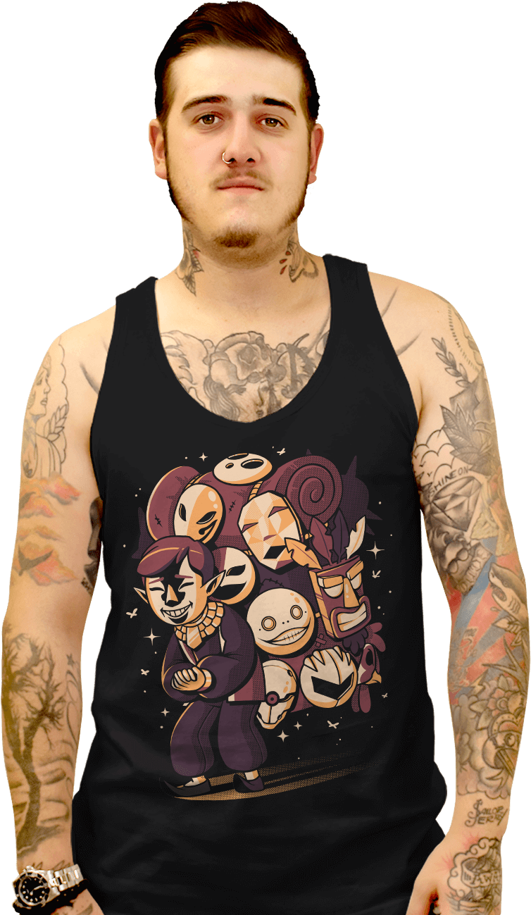 Mask Salesman - Tattoo Clipart (900x1322), Png Download