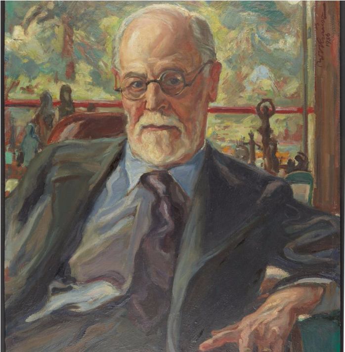 Sigmund Freud - Sigmund Freud Pintura Clipart (1144x710), Png Download