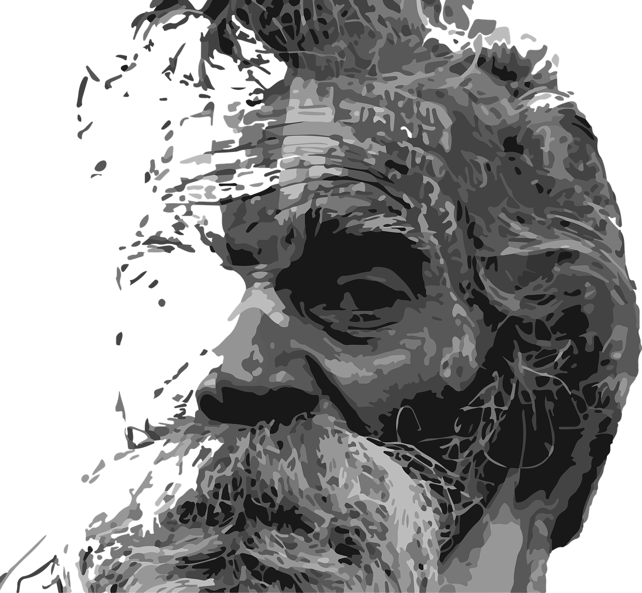 Grandfather Old Man Brush - Man For Design Png Clipart (1280x1182), Png Download