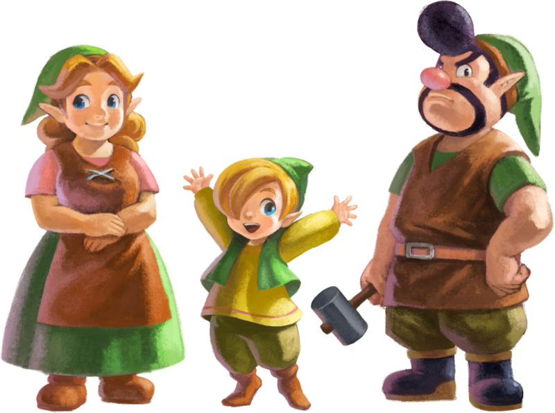 Display Spoiler - Legend Of Zelda Links Family Clipart (800x595), Png Download