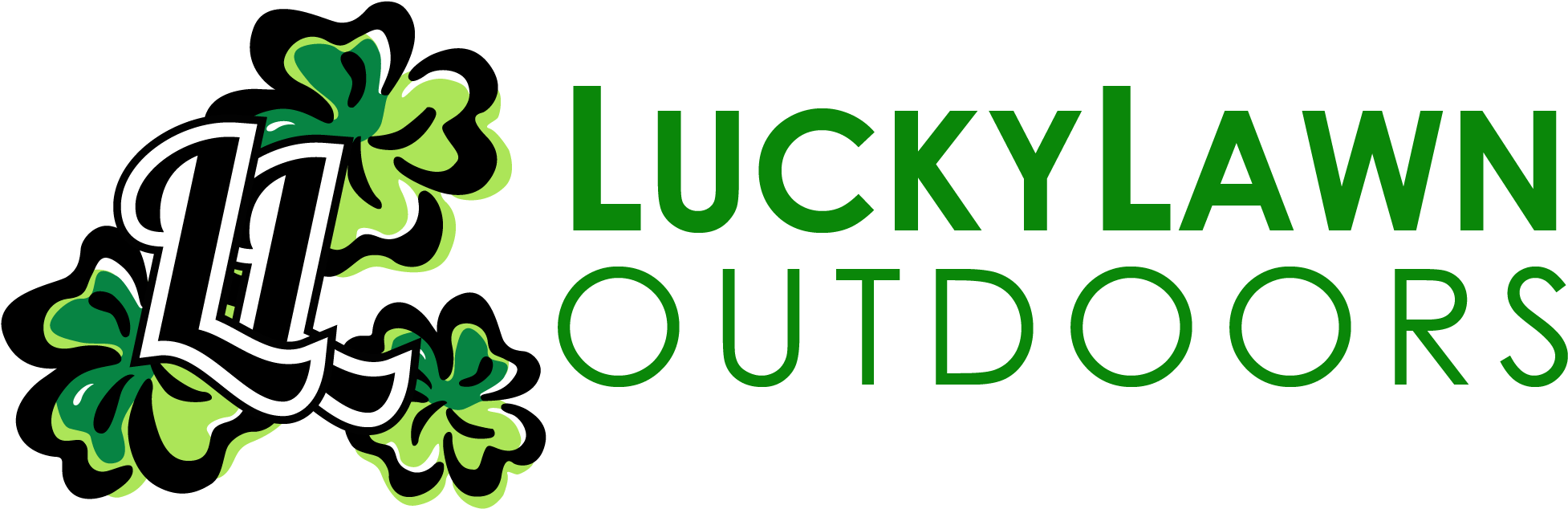 Luckylawn - Lucky Lawns Logo Clipart (2020x644), Png Download