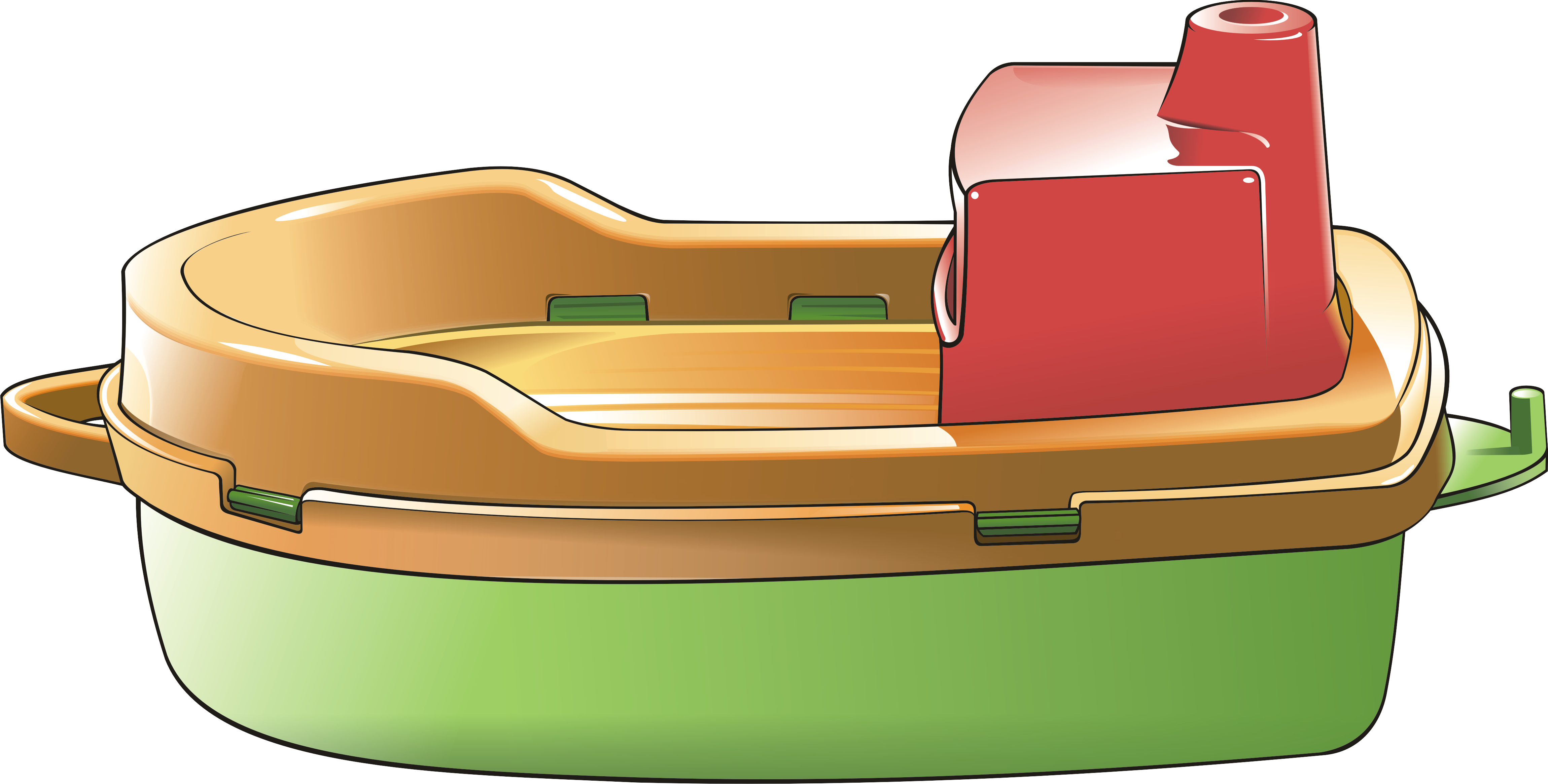 Boat Toy - Boat Clipart (4600x2331), Png Download