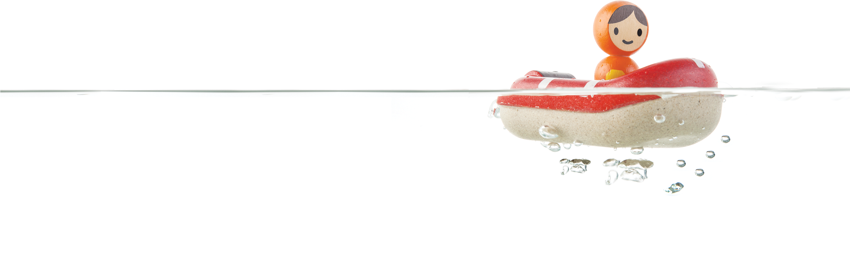 Plan Toys Coastguard Boat - Tubing Clipart (2953x938), Png Download