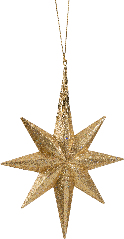 Gold Glitter Star Png - Star Ornament Clipart (1000x1000), Png Download