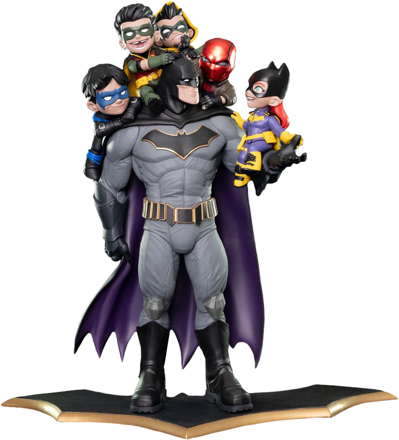 Family Q-master 15” Diorama Statue - Batman Family Q Master Clipart (840x920), Png Download