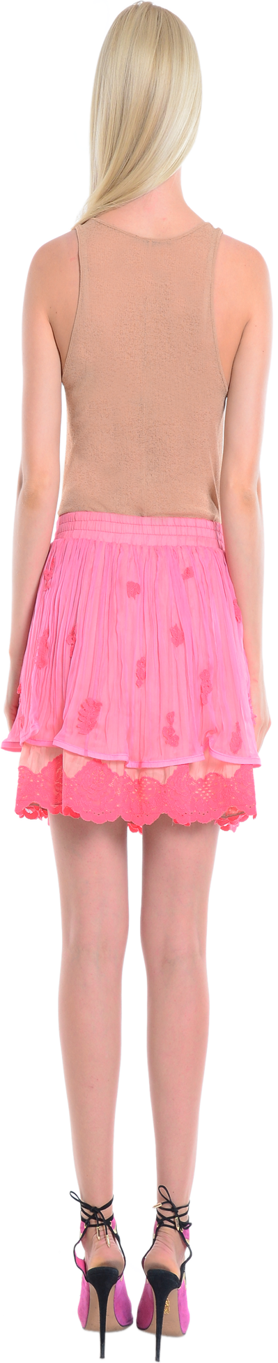 Cat Pink Skirt Cat Pink Skirt - A-line Clipart (399x1953), Png Download