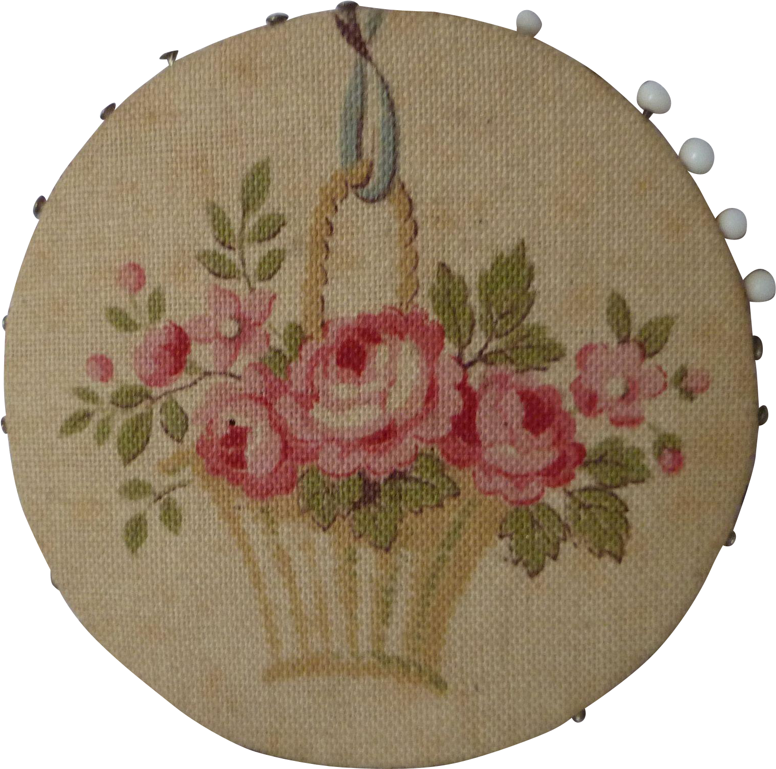 Vintage Sewing Pin Wheel Needle Holder ~ French Cretonne Clipart (1528x1528), Png Download