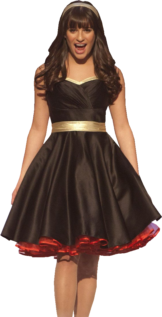Lea Michele Png Pic - Season 1 Outfit Glee Lea Michele Rachel Berry Clipart (568x1110), Png Download