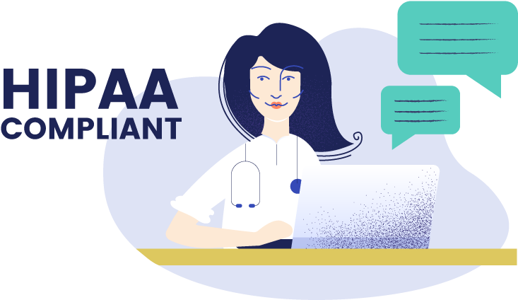 Make Your Chat Hipaa Compliant - Girl Clipart (1360x658), Png Download