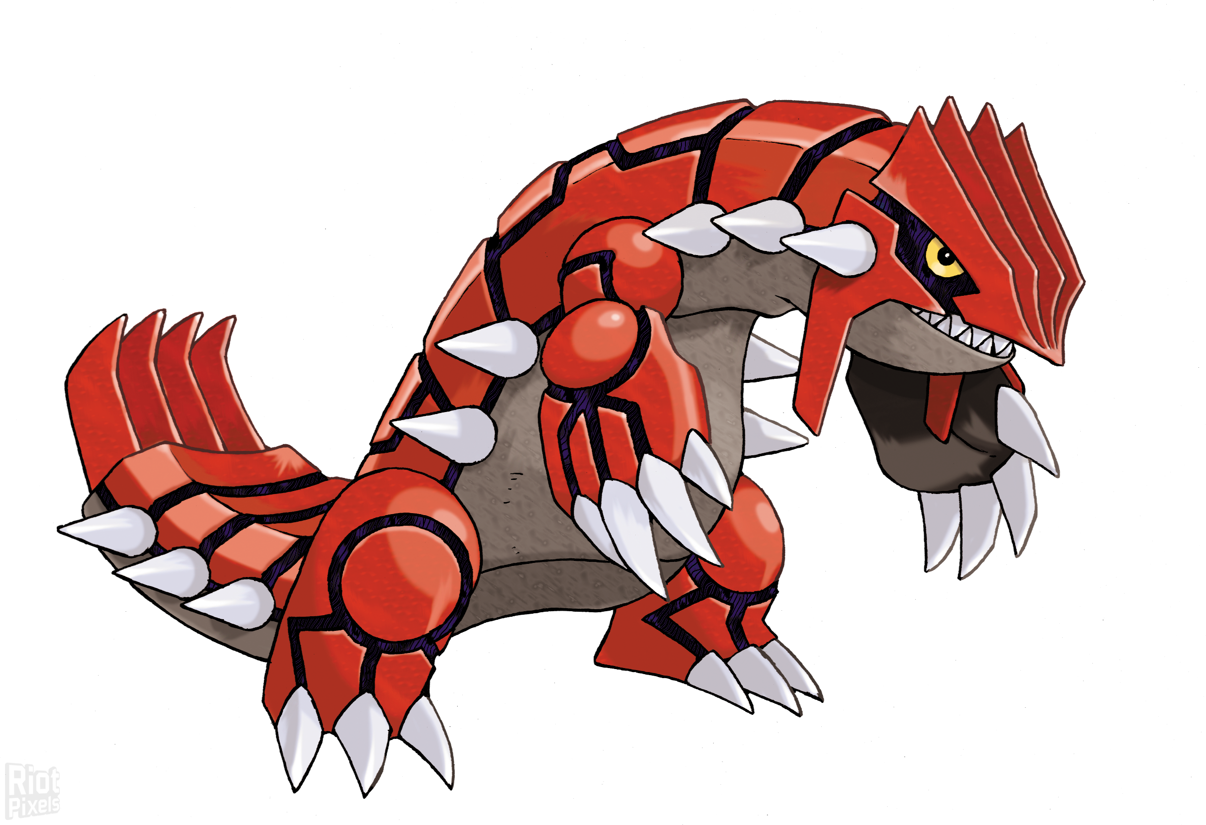 12 June - Groudon Pokemon Clipart (2398x1640), Png Download