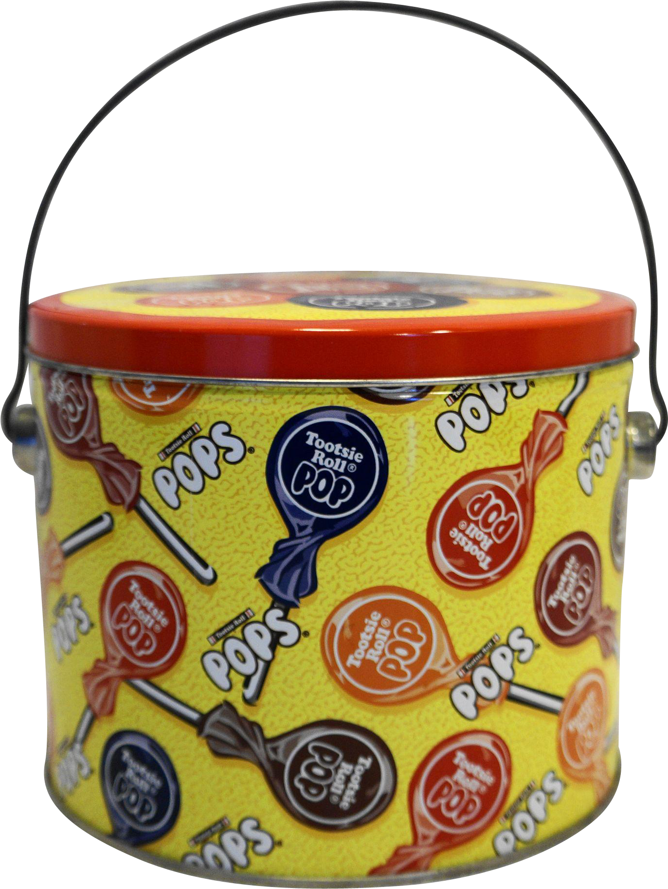 Tootsie Roll Pop Yellow Vintage Tin Pail Bucket 1997 - Coin Purse Clipart (1827x1827), Png Download