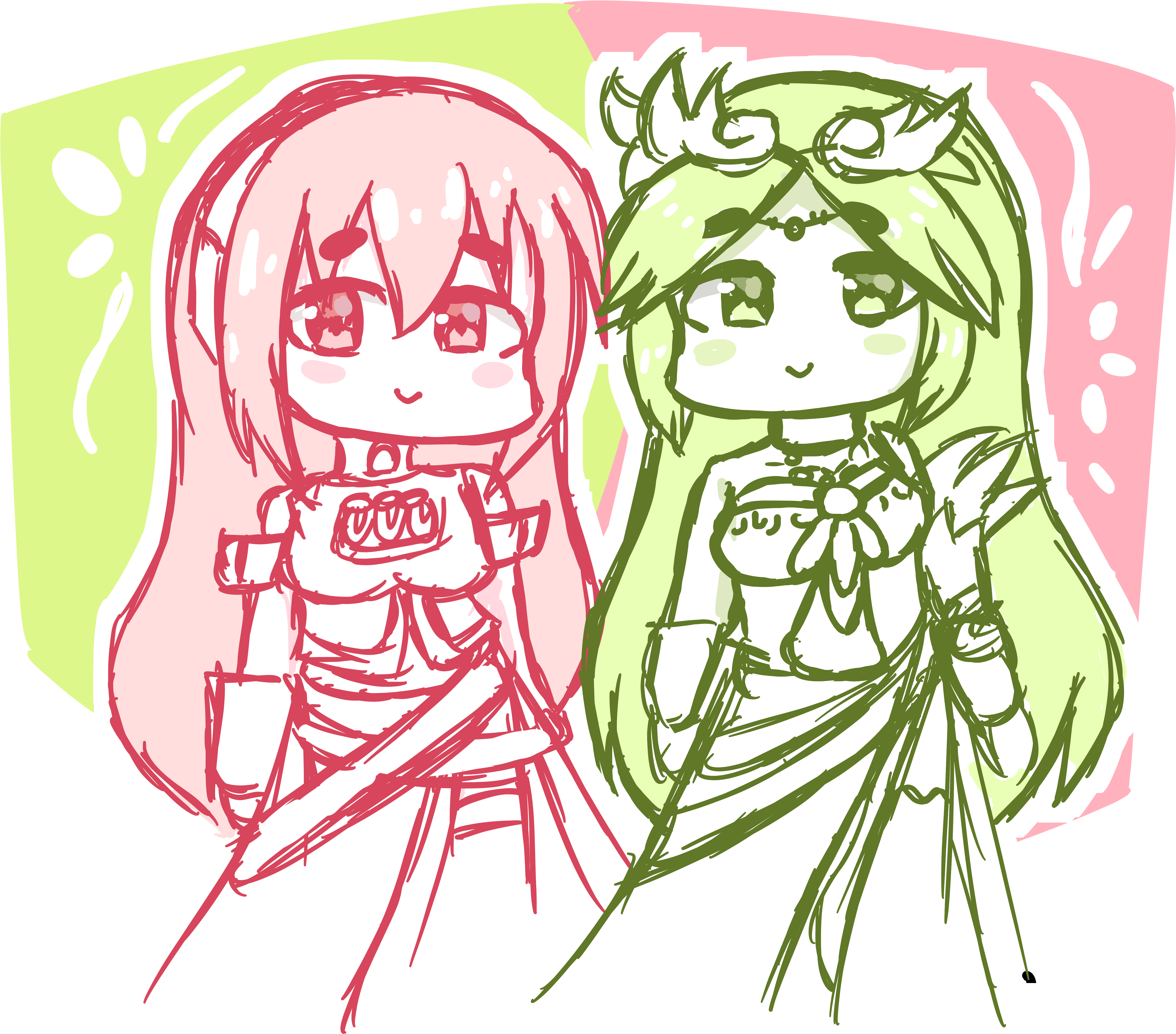 Megami Palutena And Megurine Luka Are My Two Waifus~ - Illustration Clipart (7407x5282), Png Download