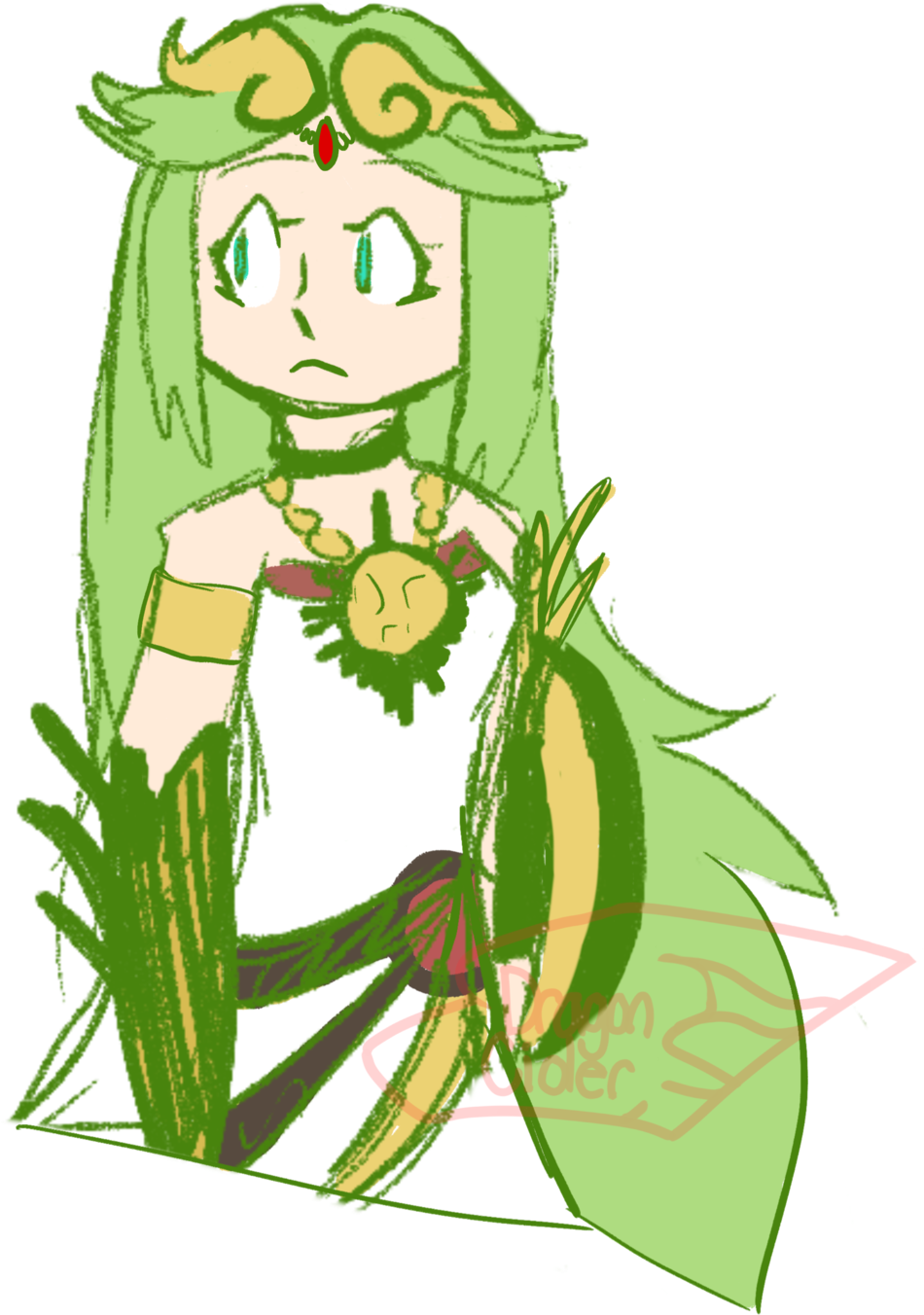 I Sure Love Palutena - Illustration Clipart (1280x1483), Png Download
