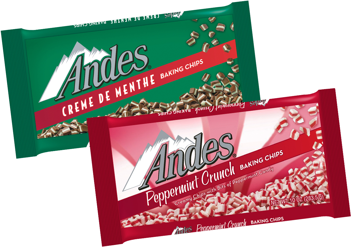 Andes Baking Chips - Andes Creme Peppermint Chips Clipart (1264x911), Png Download