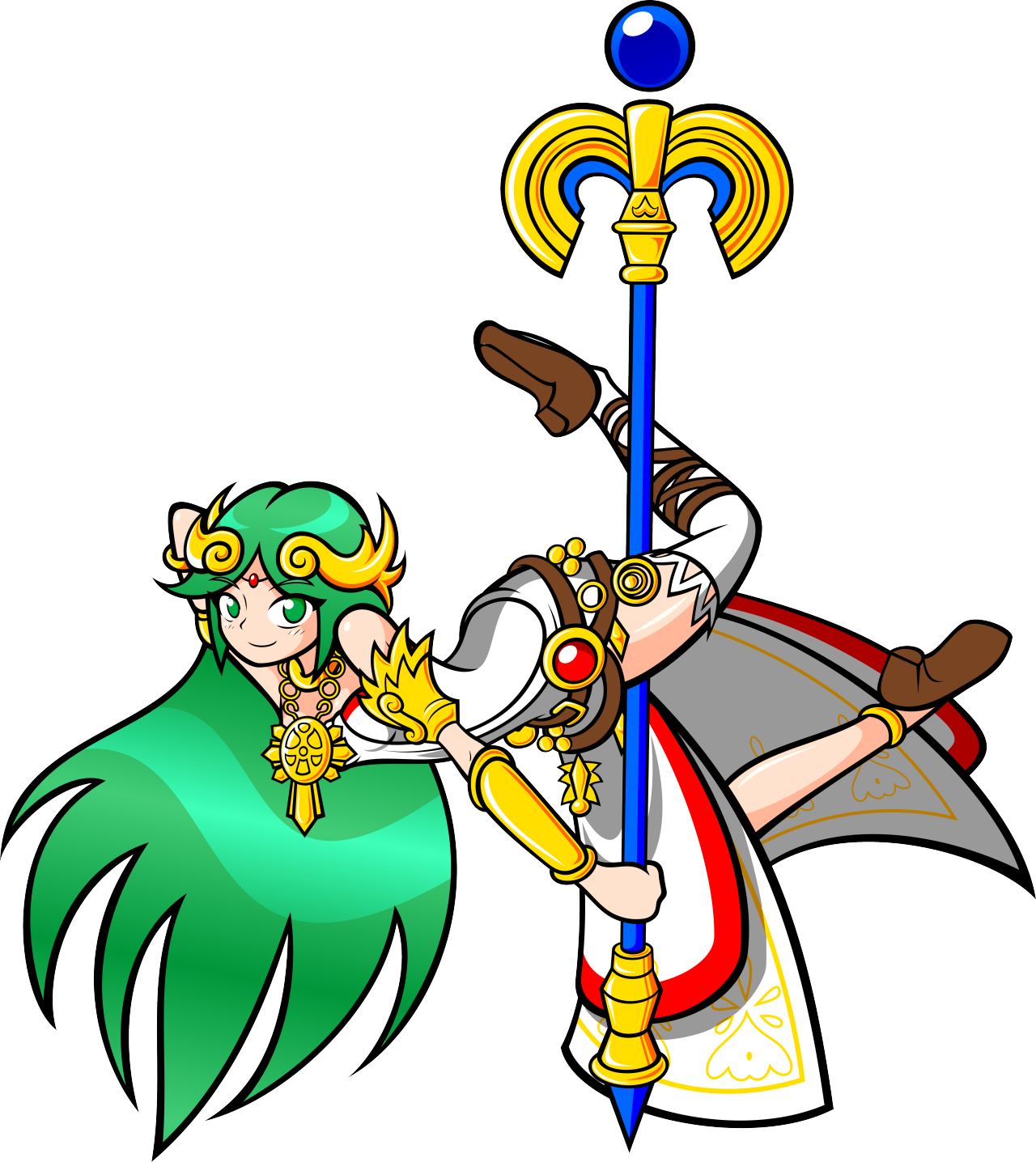 Great Palutena, Victory Is Ours - Lady Palutena Pole Dancing Clipart (1280x1436), Png Download
