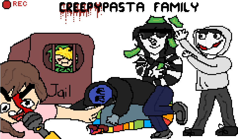 The Creepypasta Family By Creepy-pasta - Cartoon Clipart (1024x576), Png Download