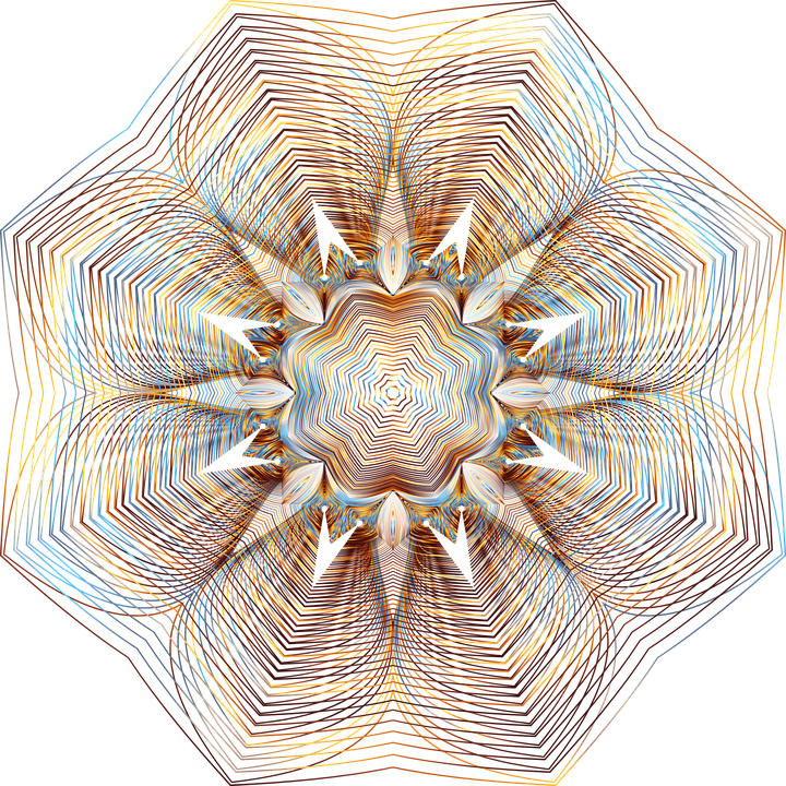 Colorful Prismatic Chromatic Rainbow Gold Shiny - Line Art Clipart (720x720), Png Download