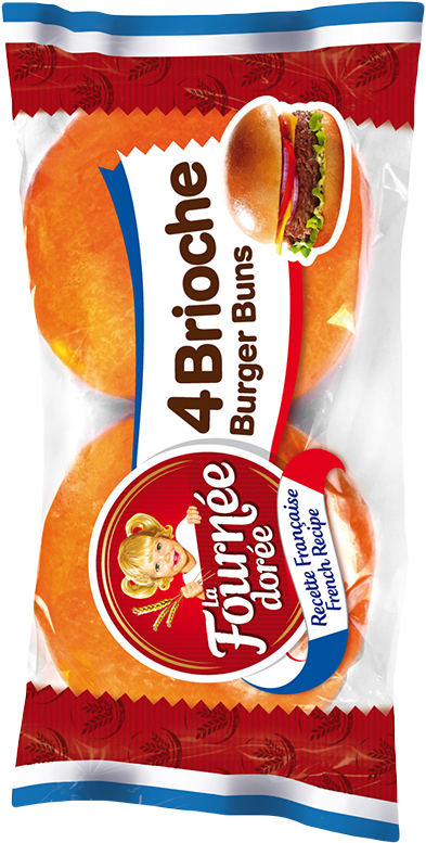 Brioche Burger Buns - Brioche Burger Buns France Clipart (428x800), Png Download