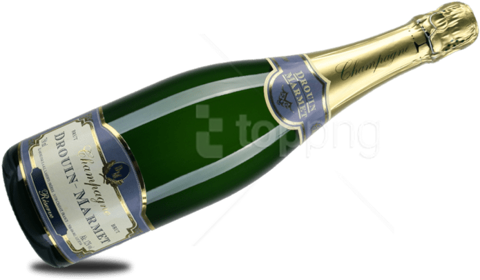 Free Png Sparkling Wine From A Bottle Png Images Transparent - Champagne Bottle Transparent Png Clipart (850x411), Png Download