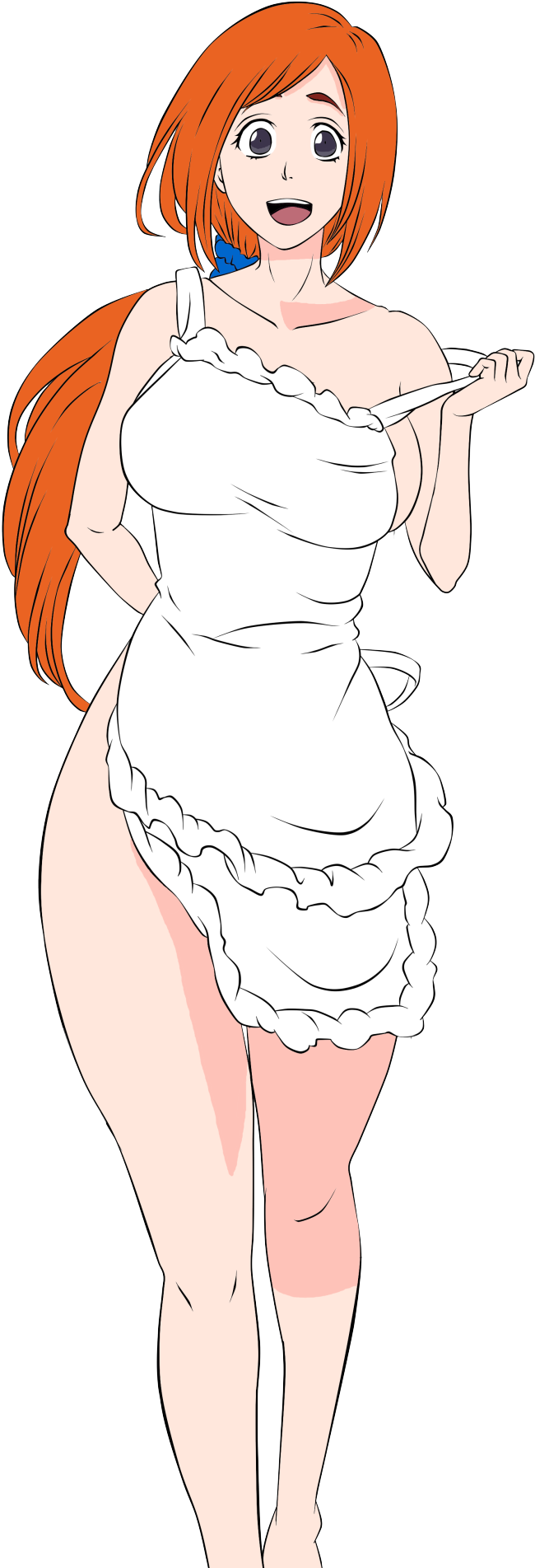 “orihime With Only A Apron On - Illustration Clipart (1143x1920), Png Download