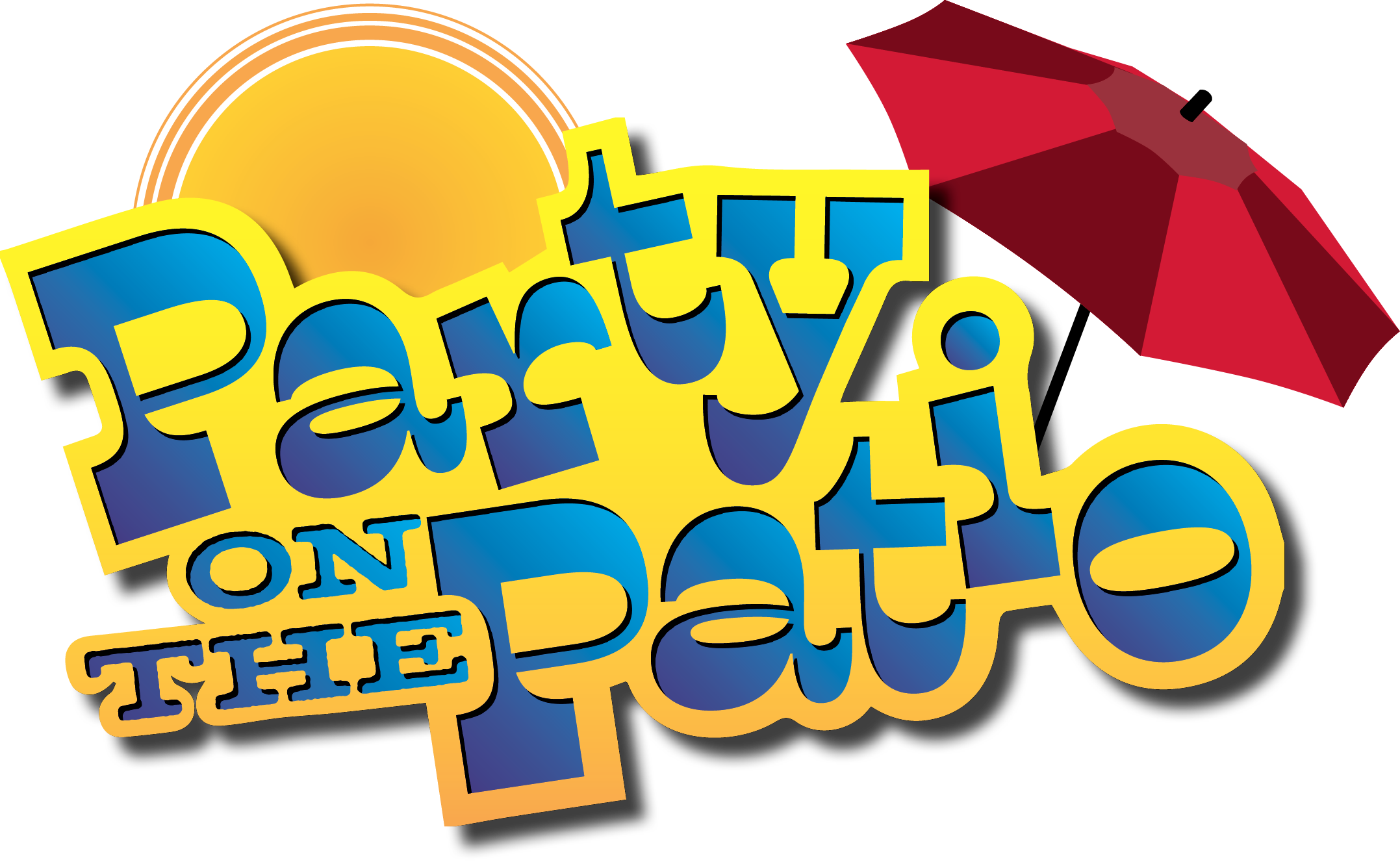 Party On The Patio Clipart (2155x1327), Png Download
