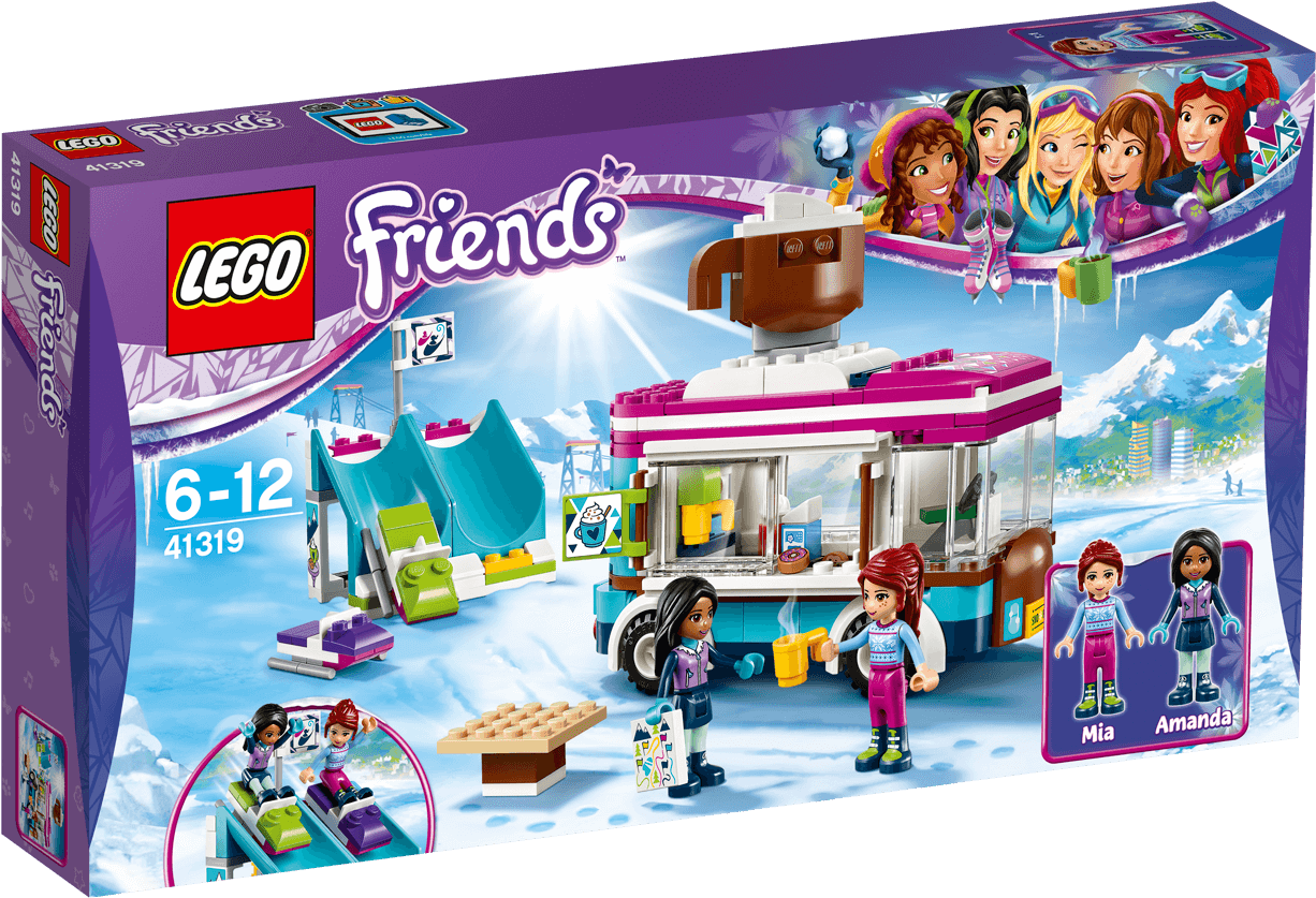 Lego Friends Snow Resort Hot Chocolate Van 246pcs/pzs - Snow Resort Ski Lift Lego Friends Clipart (1488x837), Png Download