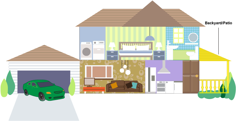 Patio-ro - House Clipart (792x612), Png Download