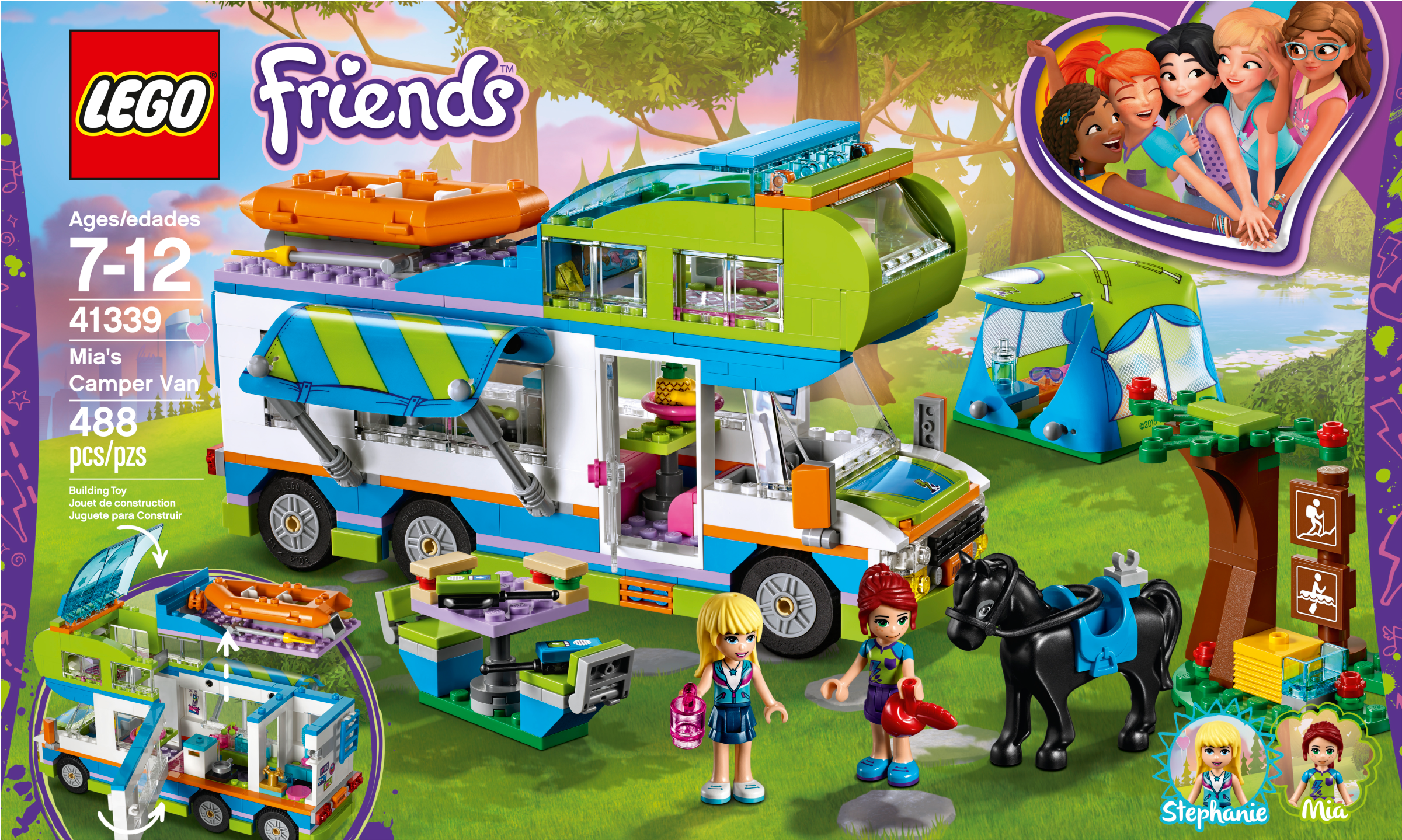 Lego Friends Mia's Camper Van - Lego Friends Clipart (2400x1800), Png Download