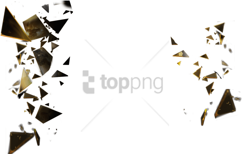 Free Png Broken Glass Transparent Png Images Transparent - Deus Ex Triangle Tattoo Clipart (850x648), Png Download